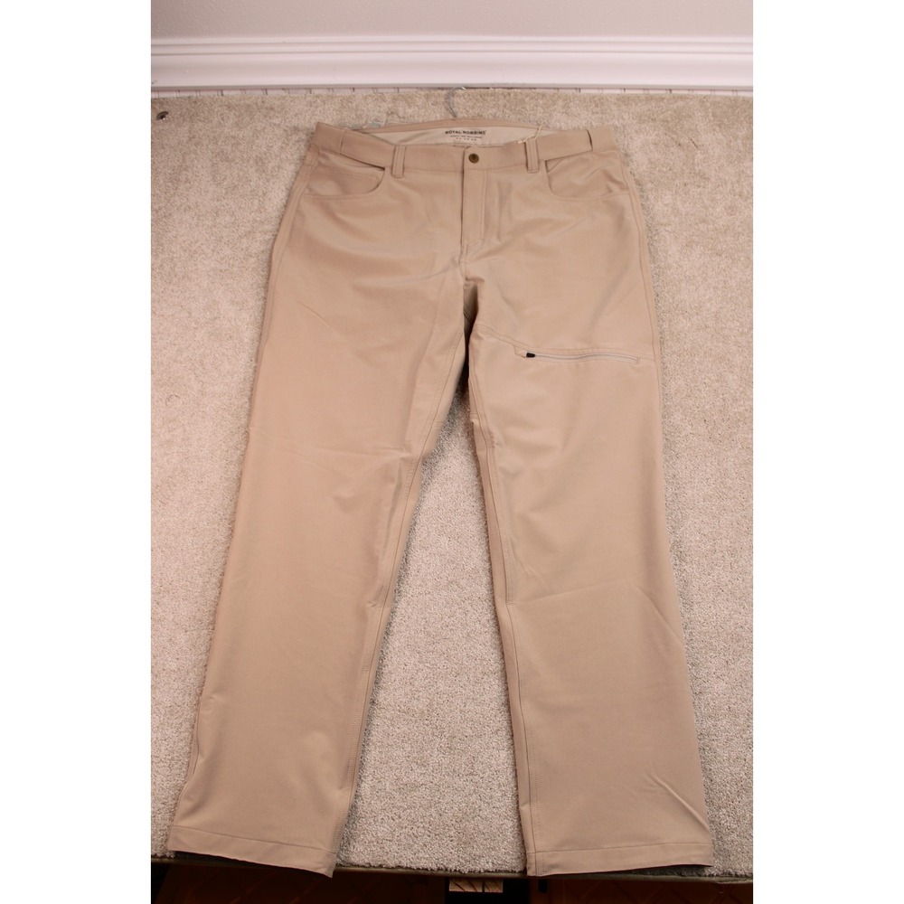 Royal Robbins Men's Alpine MTN Pro Straight Pants Khaki 38/32 Outdoor Hiking New